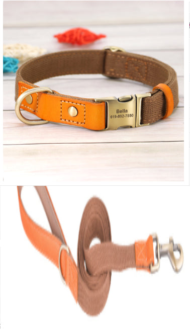 Collar de Cuero para Perros Anti-pérdida con Placa de Identificación - Image 19