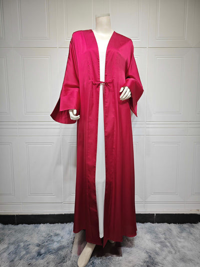 Vestido Abaya de Satén Suave - Moda Elegante Oriente Medio - Image 7