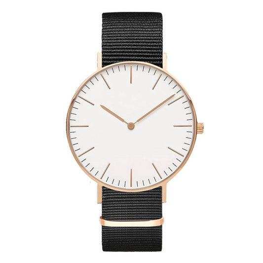 Reloj de Hombre Cuarzo Oro Rosa Ultra Delgado con Correa de Acero Doble Aguja - Image 2