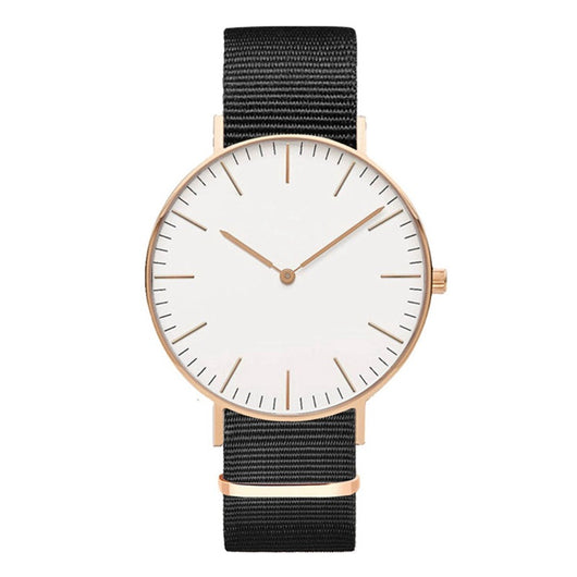 Reloj de Hombre Cuarzo Oro Rosa Ultra Delgado con Correa de Acero Doble Aguja - Image 2