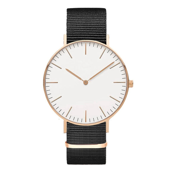 Reloj de Hombre Cuarzo Oro Rosa Ultra Delgado con Correa de Acero Doble Aguja