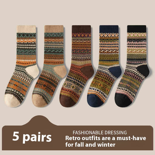 Calcetines Étnicos Retro Desodorizantes para Mujer - Image 27