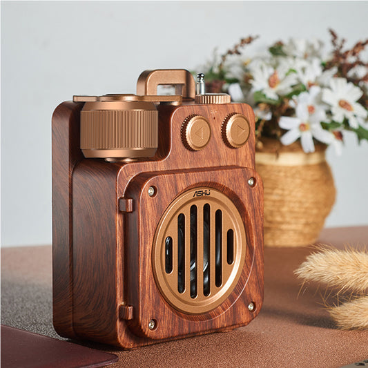 Parlante Bluetooth Inalámbrico Retro Compacto
