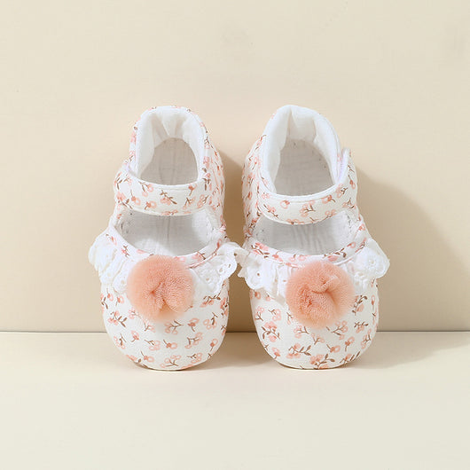 Zapatos de Algodón Floral Estilo Princesa Coreano para Niñas - Image 2