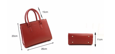 Bolso Retro de Hombro en Colores Sólidos - Portátil y Elegante - Image 3