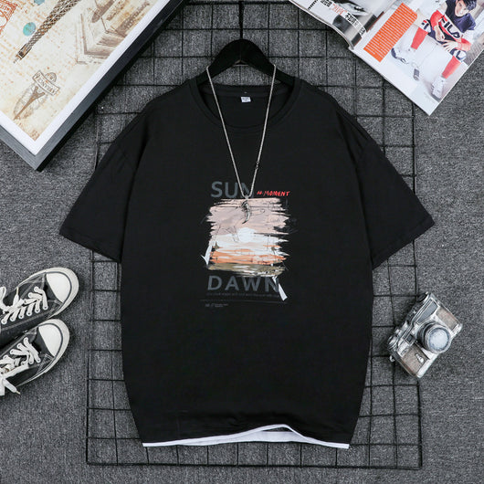 Camiseta de Algodón Puro para Hombre - Manga Corta Trend Tide - Image 2