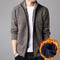 Cardigan de Cuello Alto con Forro Polar - Suéter Cálido para Hombre