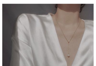Cadena de suéter con perlas elegante - Image 13
