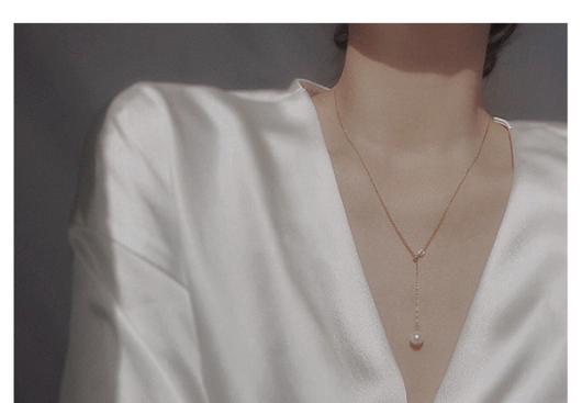 Cadena de suéter con perlas elegante - Image 13
