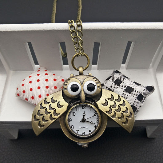 Reloj de Bolsillo Búho Vintage