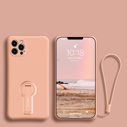 Funda Protectora de Silicona Líquida para iPhone con Soporte y Cordón - Image 16
