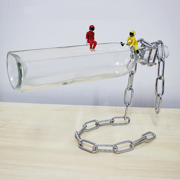 Decoración Botella de Vino Suspendida