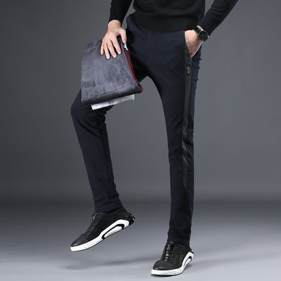 Pantalones Casuales de Cashmere con Stretch para Hombre Talla Grande - Image 11
