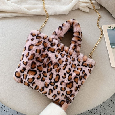 Bolso Tote Leopardo con Cadena y Correa Crossbody - Image 13