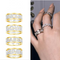 Anillo de Pareja en Plata de Ley con Cristal y Diamante
