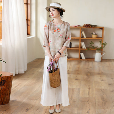 Blusa Literaria con Abertura Lateral y Mangas 3/4 - Image 11
