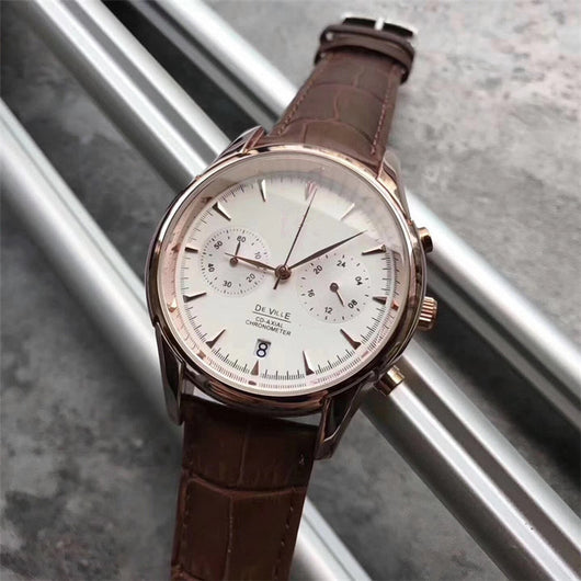 Reloj de Cuarzo para Hombre con Cuero Impermeable