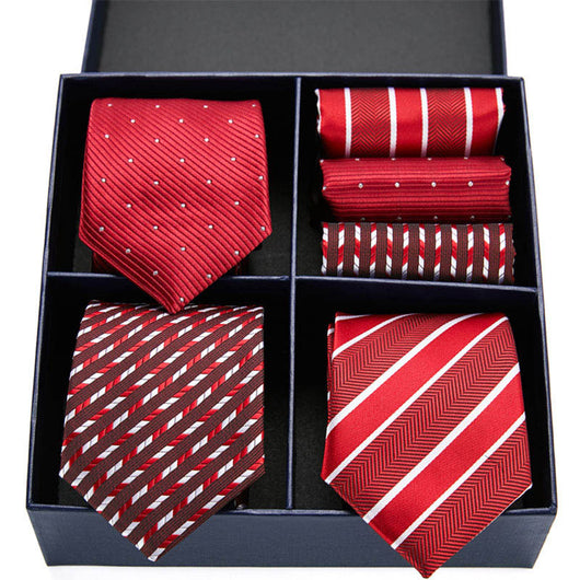 Conjunto Ejecutivo: Corbata a Rayas y Pañuelo de Bolsillo - Image 18