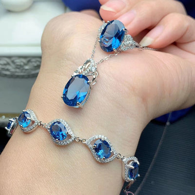 Traje London Blue con Incrustaciones de Plata 925 - Image 3