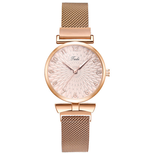Reloj de Pulsera Dama con Malla Elegante y Movimiento de Cuarzo - Image 12