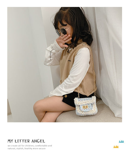 Bolso Crossbody Infantil con Cadena Diamantada - Image 13