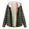 Chaqueta Hoodie Cuadrillé Acolchada para Mujer Talla Mediana