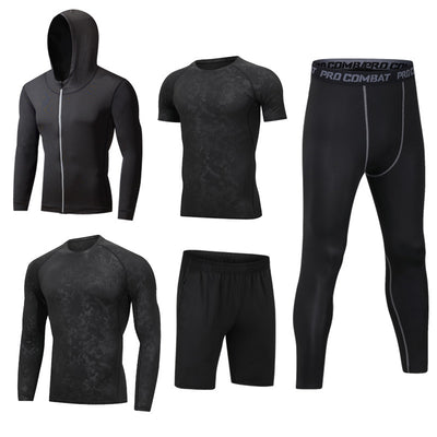 Conjunto Deportivo 5 Piezas de Secado Rápido para Gym y Actividades al Aire Libre - Image 16