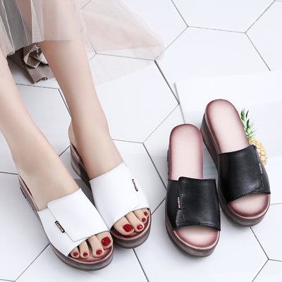 Sandalias de Plataforma en Cuero para Mujer - Image 3