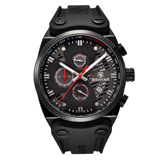 Reloj Deportivo Impermeable Binya Benyar para Hombre - Cuarzo Resistente