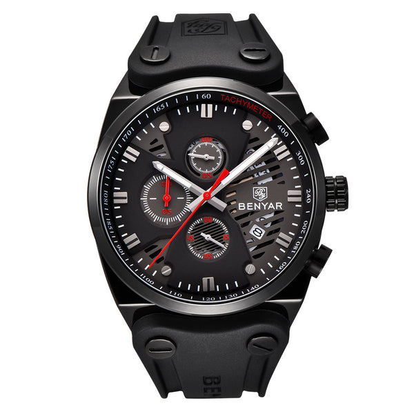 Reloj Deportivo Impermeable Binya Benyar para Hombre - Cuarzo Resistente