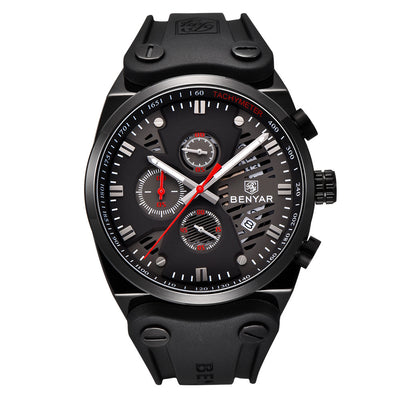 Reloj Deportivo Impermeable Binya Benyar para Hombre - Cuarzo Resistente