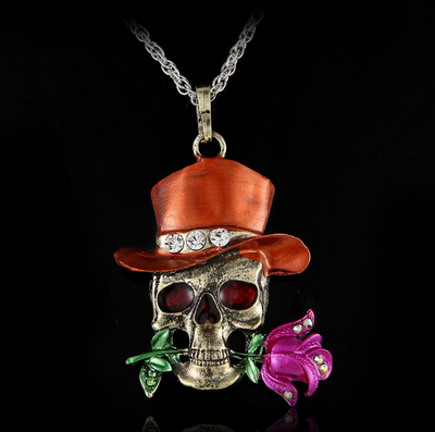 Collar de Calavera Vintage Engastado en Diamantes - Image 5