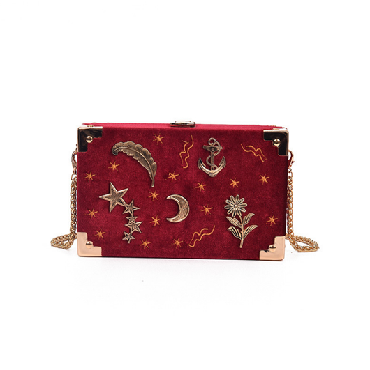 Bolso Bandolera Cuadrado con Bordado de Estrellas - Image 10