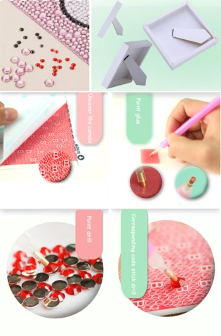 Pintura de Diamantes Infantil Completa - Kit DIY Manual