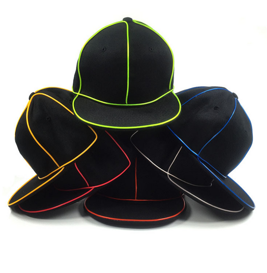 Gorra de Béisbol LED Fluorescente Hip Hop con Borde Plano - Image 4