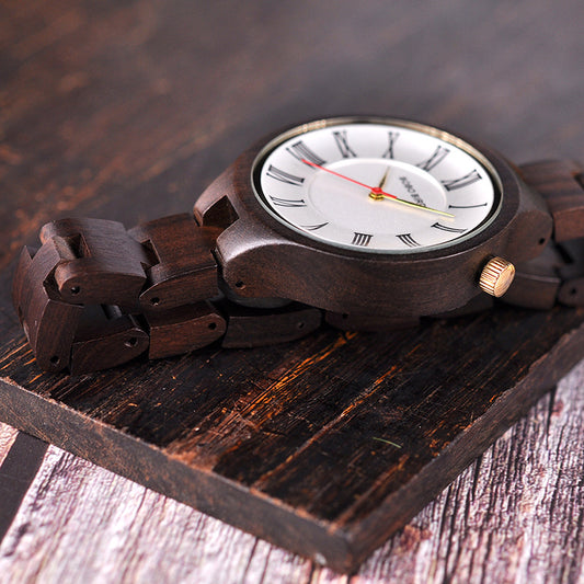 Reloj de Cuarzo con Cuerpo de Madera Natural - Image 2