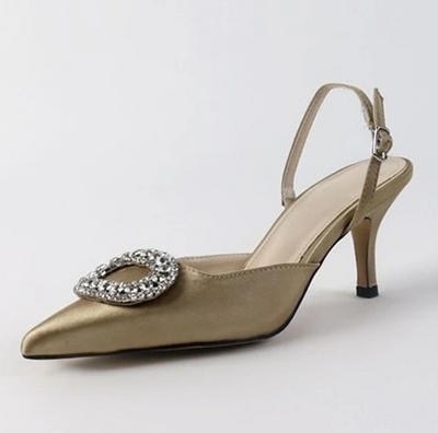 Tacones Altos Elegantes con Cristales para Novia - Zapatos de Fiesta Rojo Brillante - Image 13