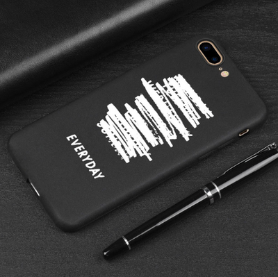 Funda Protectora Abstracta Lover Face TPU Mate Negro - Image 8