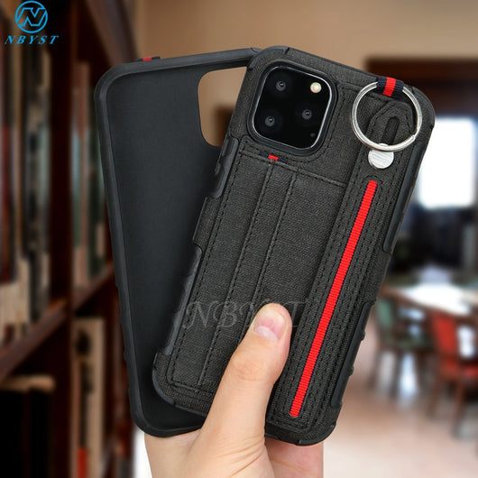 Funda para móvil con correa de cuero y protección premium - Image 5