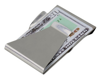 Billetera Clip de Acero Inoxidable - Portador de Tarjetas y Dinero - Image 5
