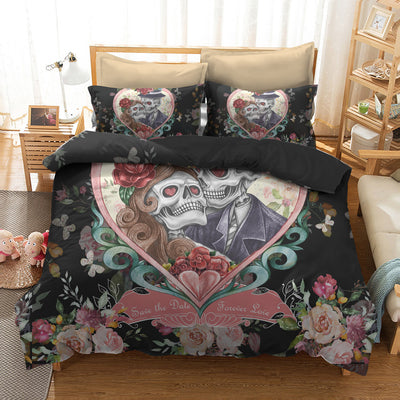 Juego de Cama Calavera con Flores Acuarela - Image 15