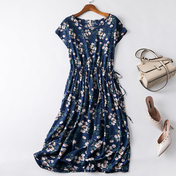 Vestido de Algodón y Seda