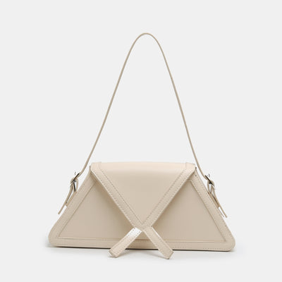 Bolso Trapecio con Costuras Contrastadas - Cartera Axilar Panelada - Image 4