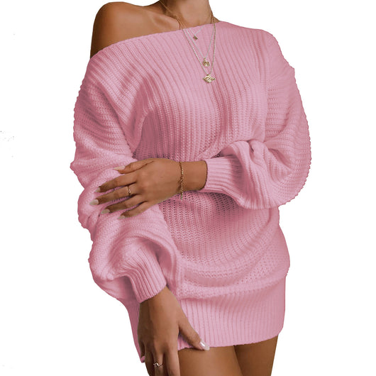 Vestido de Lana Tejida con Mangas Farol - Image 11