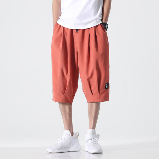 Pantalones Sueltos Rectos Delgados Media Pierna para Hombre - Image 5