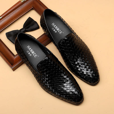 Zapatos de Cuero Tejido para Hombre - Calzado Empresarial Premium - Image 13