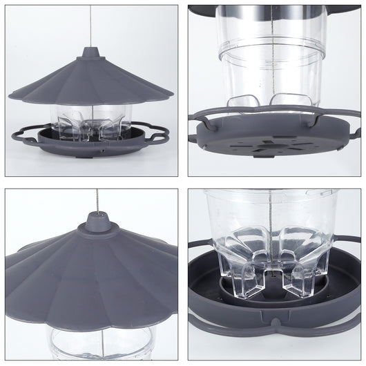 Comedero Plegable para Pájaros Silvestres con Techo Removible - Decoración de Jardín - Image 9