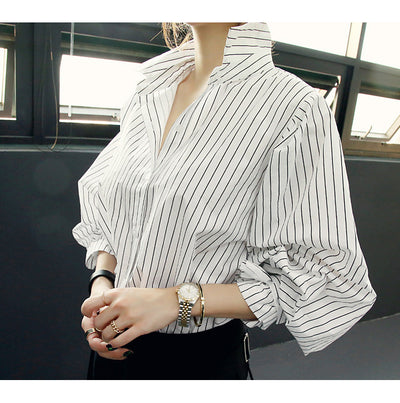 Blusa Holgada a Rayas Blanco y Negro - Image 6
