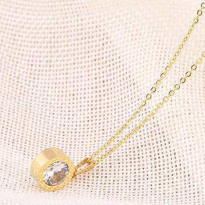 Collar de Titanio Acero con Diamante en 8 Colores - Image 7