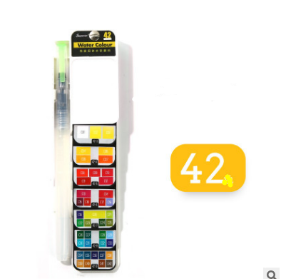 Set de Acuarelas Sólidas Portátil con Pincel de Agua Plegable - Image 18